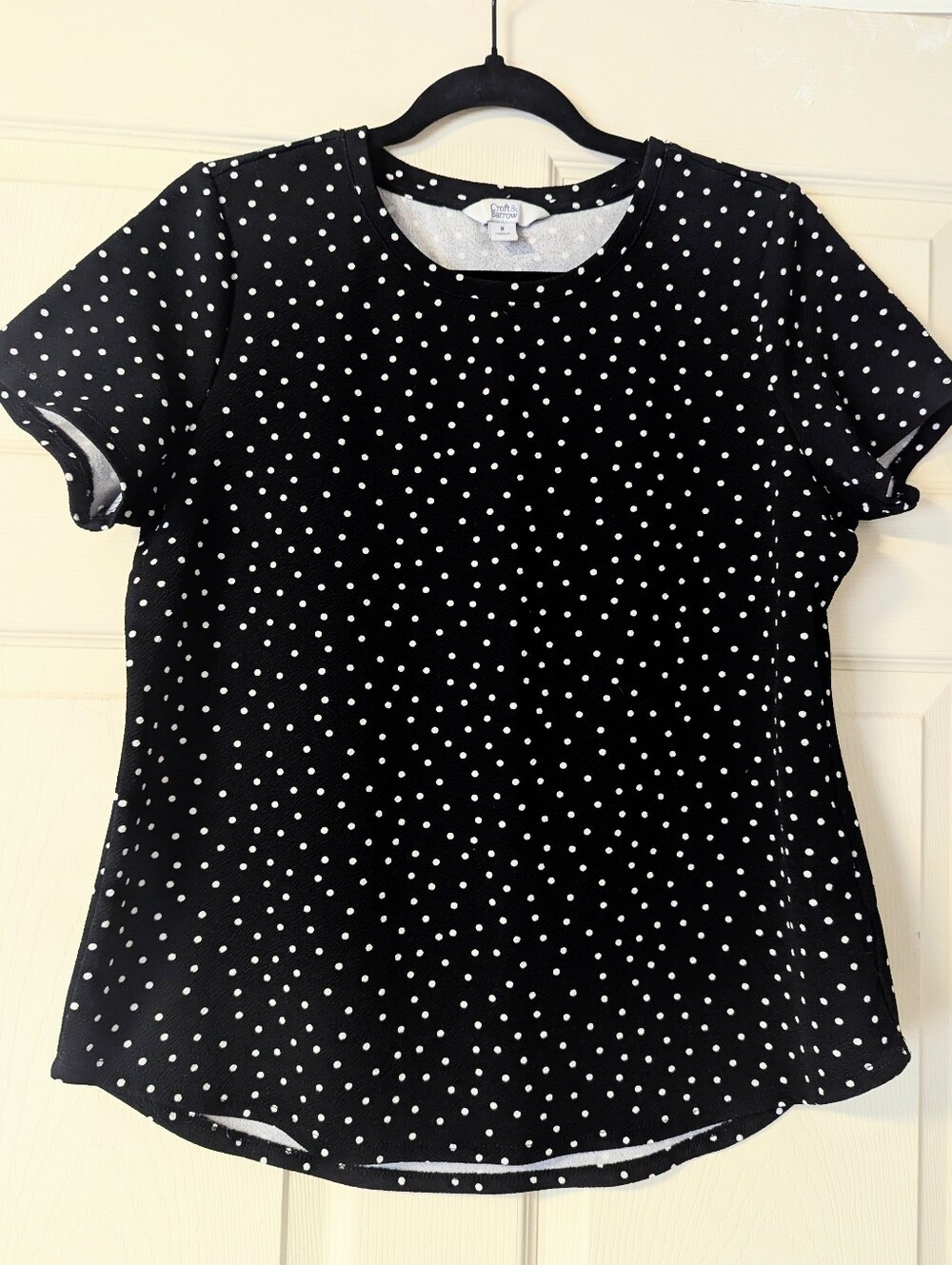 3/$15 🥳 Croft And Barrow Polka Dot Tee T-shirt Office Work Blouse Top